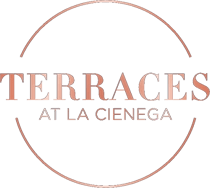 A logo with the text "TERRACES AT LA CIENEGA" in a circle.